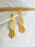 Brinco com 3 camadas design frisado Antonia banhado a ouro 18k