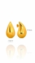 Brinco gota dourada Hailey grande banhados a ouro 18k - loja online