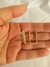 Brinco retangular cravejado banhado a ouro 18K na internet