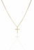 Colar mini cruz com zircônias cravejadas Vivares banhado a ouro 18k - loja online
