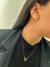 Conjunto colar e brincos coracao orgânico banhado a ouro 18K - comprar online