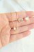 Conjunto coração cristal colar e brincos banhados a ouro 18k