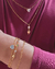 Conjunto colar coração e brincos com corrente bolinha banhada em ouro 18k - Brinina Semijoias | Loja online de semijoias 