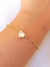 Pulseira pingente coração corrente elos de corações banhada a ouro 18k - comprar online