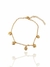 Pulseira pingentes de corações com pontinho de luz meio banhada a ouro 18K na internet