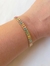 Pulseira riviera baguete colorida regulavel banhada em ouro 18k - comprar online