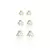 Trio de brincos triângulo cristal banhados a ouro 18k