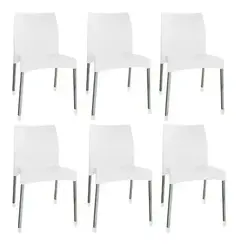 Mesa Extensible Vidrio Neg 1.50m/2m Base Cromada C/6 Silllas - comprar online