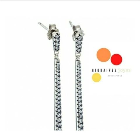 Aros de Plata 925 estilo PANDORA ESTRELLAS FUGACES con zirconitas