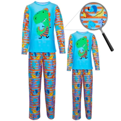 Pijama Adulto Masculino Manga Longa e Calça Dinossauro - Isabb na internet