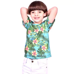 Camiseta Menino Verde Tropical - Isabb na internet