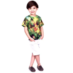 Camiseta Menino Folhagens - Isabb