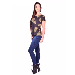 T-Shirt Feminina Abacaxi Dourado - Otto - comprar online