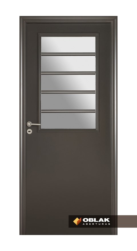 PUERTA EXTERIOR PRIMMA PLUS OBLAK 80CM GRAFITO DER/IZQ MCH 1/2 VID 1702