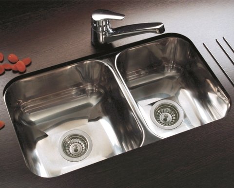 PILETA DOBLE R63/18F JOHNSON 70,5X43,5X18,5CM ACERO INOX 304