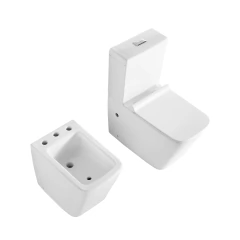 JUEGO DE SANITARIO GERONA INODORO LARGO + DEPOSITO + BIDET BONUS: TAPA AMORTIGUADA