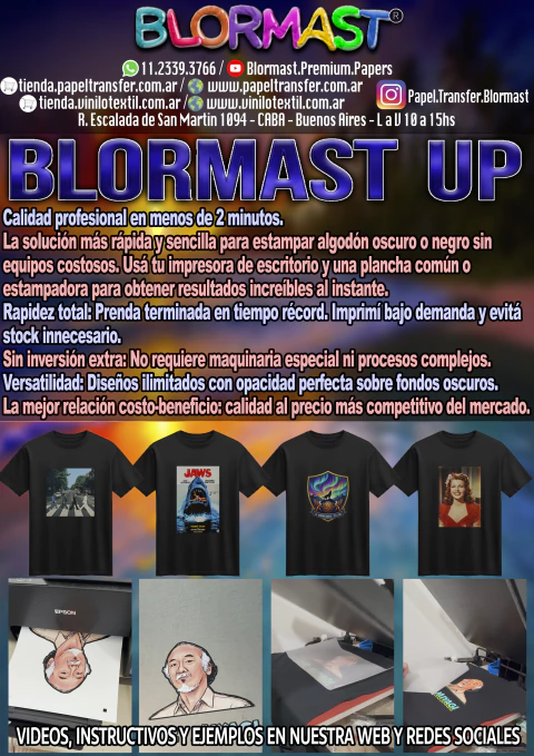 HASTA 7% OFF!! - Papel Transfer BLORMAST Claras y Oscuras