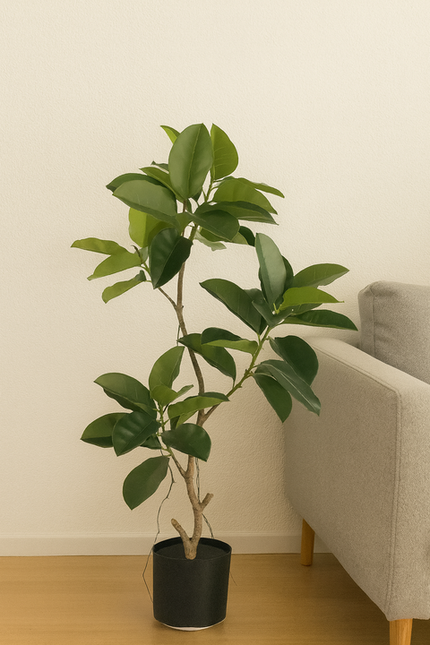 Planta Artificial Ficus 1,50 cm con Maceta Negra – Decoración Interior para Living - comprar online