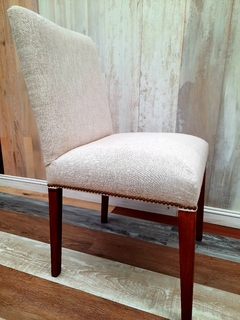 Sillas Madera Tapizada Lino Crudo Vintage en internet