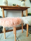 Banquitos Peluches Nordicos Redondos Patas de Madera 40 cm