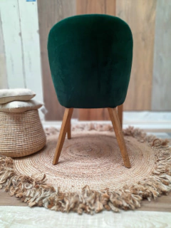 Silla Madera Guatambu Tapizada Pana Verde Musgo x 4 unidades - tienda online