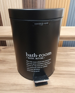 Tacho de Basura para Baño Negro / Blanco con Pedal Metal 3 litros - tienda online