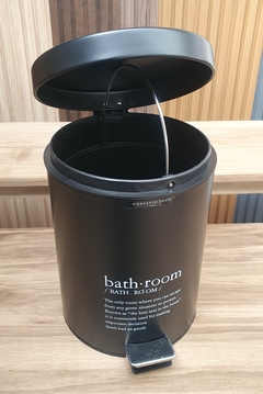 Tacho de Basura para Baño Negro / Blanco con Pedal Metal 3 litros - comprar online