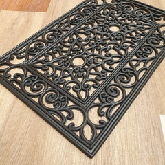 Alfombra Felpudo Goma Simil Hierro Vintage 59 x 39 cm - Jaspe Deco