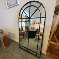 Espejo Ventana Hierro Negro
