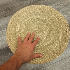 Individual Mesa Redondo Yute Artesanal Fibra Natural 39 Cm en internet