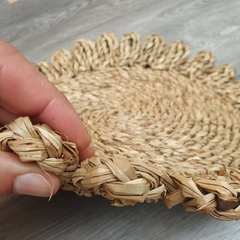 Individual Fibras Redondo Marrón Grueso Sol 40 cm - comprar online