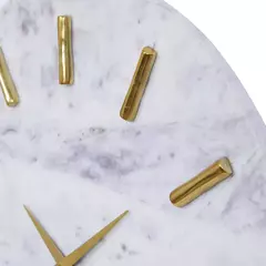 Reloj de Pared Mármol y Metal Diseño Elegante 39 cm Dorado - tienda online