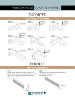 Imagen de RIEL AMERICANO R40 REFORZADO PREMIIUN PARA CORTINAS X 2.40 MT