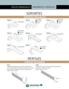 Imagen de RIEL AMERICANO R40 REFORZADO PREMIUN PARA CORTINAS X 2.00 MT