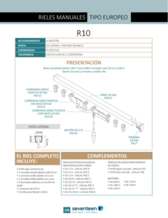 RIEL EUROPEO PREMIUN R10 PARA CORTINAS PESADAS X 4.00 MT - Jaspe Deco