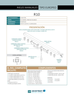 RIEL EUROPEO PREMIUN R10 PARA CORTINAS PESADAS X 3.60 MT - Jaspe Deco