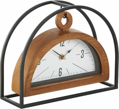 Reloj de Mesa Estilo Rústico Vintage Madera y Metal - tienda online