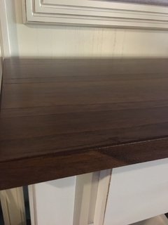 Mesa de Luz Madera Hueso y Roble Oscuro - Jaspe Deco