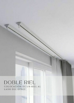 RIEL AMERICANO R40 REFORZADO PREMIIUN PARA CORTINAS X 2.40 MT - Jaspe Deco