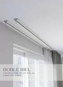 Riel Europeo Premium R10 para Cortinas Pesadas – Completo x Metro | Bastón – Correderas – Perfil Metálico - comprar online