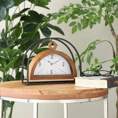 Reloj de Mesa Estilo Rústico Vintage Madera y Metal - comprar online