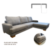 Sofa Esquinero Maximuss Panne Antimancha 2.85 x 1.00 x 0.80