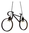 Lampara Colgante Living Dormitorio Metal Bicicleta Negra 80 cm