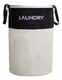 Cesto Para Ropa Sucia Redondo Plegable Baño Lavadero 60 cm