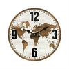 Reloj de Pared Mapa Mundo Vintage 29 cm Decorativo Viajeros