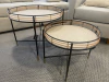 Mesas ratonas Bandeja set x 2 hierro y madera