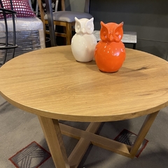 Mesa ratona redonda madera living baja 1 metro - comprar online