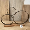 Adorno Circle Hierro Con Base De Madera