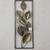Friso Decorativo Chapa Marco Plata Hojas Doradas 74 cm
