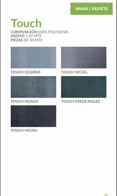 Imagen de Sofa 3 Cuerpos Tapizado Panne Antimancha Gris 1,10 de Profundidad